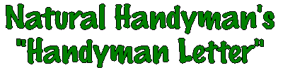 Natural Handyman's Question and Answers section header