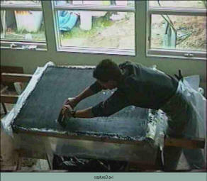Smoothing out concrete countertop