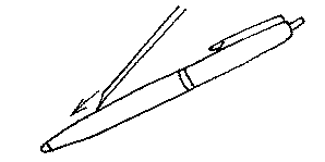 Test plane sharpness on plastic pen barrel