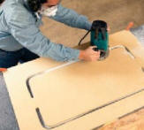 Use router and template to make sink cut out