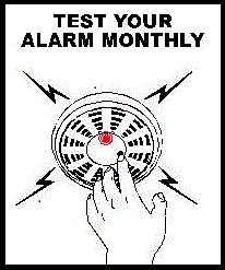 Test your smoke alarm monthly