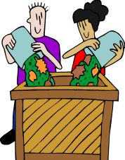 Filling compost bin
