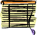Worn looking venetian blinds