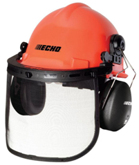 Chainsaw safety helmet with hearing protection