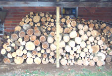 gestapeld brandhout