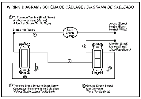 3-way or Three-Way Switch Maintenance and Troubleshooting  Schematic Legrand 3 Way Switch Wiring Diagram    the Natural Handyman